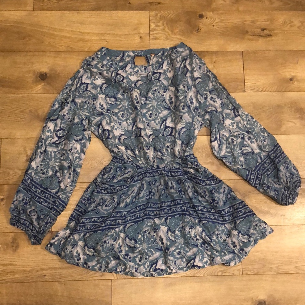 Free People aqua blue short dress